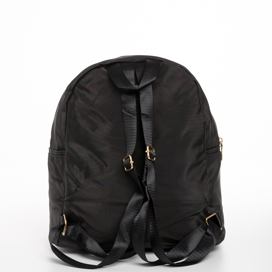 Zahra fekete női hátizsák, textil anyagból készült, 5 - Kalapod.hu
