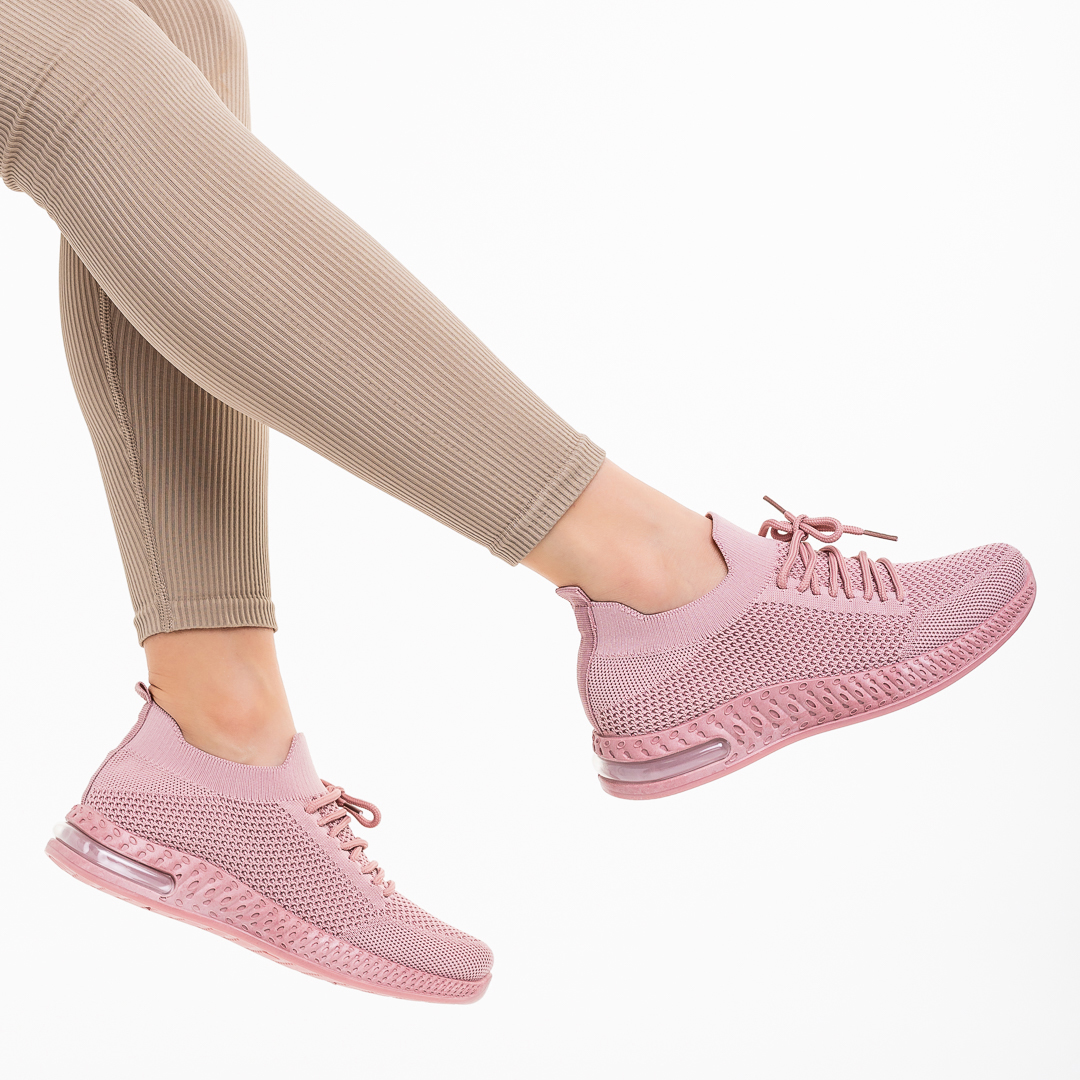Vayda rózsaszín női sportcipő, textil anyagból készült, 6 - Kalapod.hu