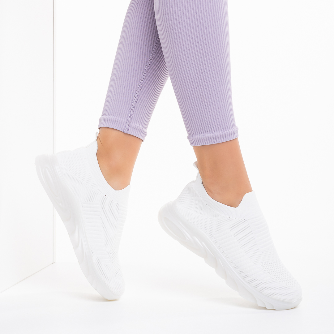 Chalith fehér női sportcipő, textil anyagból készült, 3 - Kalapod.hu