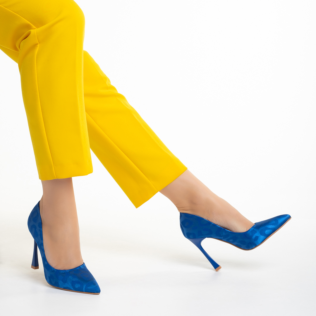 Zaida kék női cipő, textil anyagból készült - Kalapod.hu