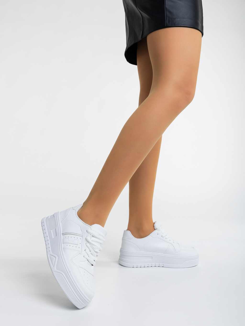 Esmerelda fehér női sport cipő ökológiai bőrből, 2 - Kalapod.hu