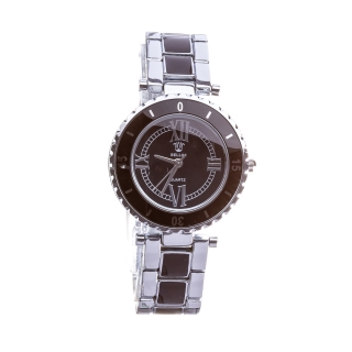 Női órák, Bellos ezüst feketével fémszíjas női óra - Kalapod.hu