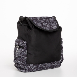 Kiegészítők, Fosette fekete női hátizsák, textil anyagból készült - Kalapod.hu