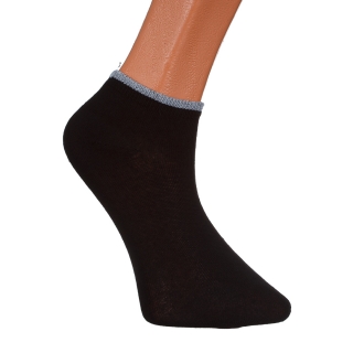 Női zokni, 3 darabos fekete, szürke és fehér csillogós női zokni, BD-1085 - Kalapod.hu
