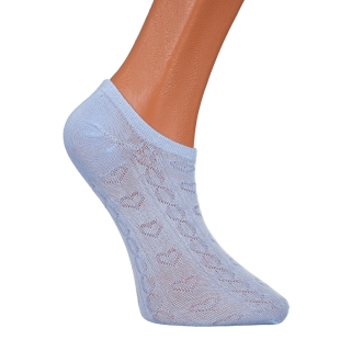 NŐI KIEGÉSZÍTŐK, 3 darabos kék, fehér és fekete női zokni, BD-1113 - Kalapod.hu