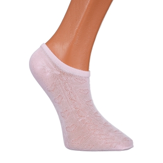 Női zokni, 3 darabos rózsaszín, szürke és fekete női zokni, BD-1113 - Kalapod.hu