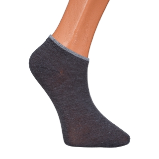Női zokni, 3 pár sötétszürke, világosszürke és fekete csillamos zokni készlet BD-1085 - Kalapod.hu