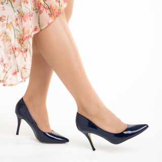 Női cipő, Leia kék női cipő, műbőrből készült - Kalapod.hu