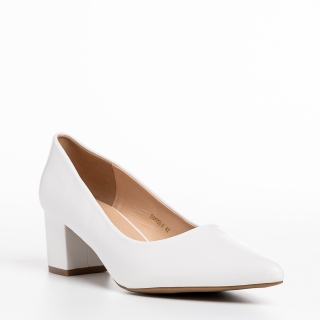 Női cipő, Kaz fehér női cipő, műbőrből készült - Kalapod.hu