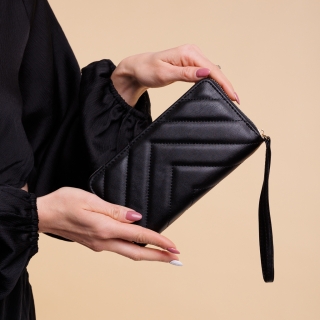 Női pénztárca, Zaray fekete női pénztárca, műbőrből készült - Kalapod.hu