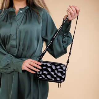 Női táskák, Carlota fekete női kozmetikus táska, akrilból készült - Kalapod.hu