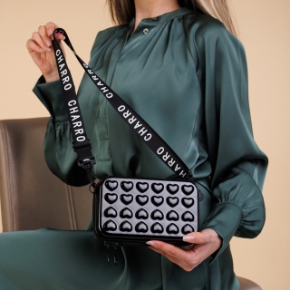 Női táskák, Santina fekete női kozmetikus táska, akrilból készült - Kalapod.hu