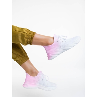 Lienna fehér és rózsaszín női sportcipő textil anyagból - Kalapod.hu