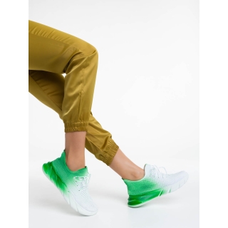 Lienna fehér és zöld női sportcipő textil anyagból - Kalapod.hu