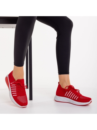 Biriza piros női sportcipő textil anyagból - Kalapod.hu