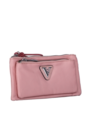 Női pénztárca, Hollia rózsaszín női pénztárca, textil anyagból készült - Kalapod.hu