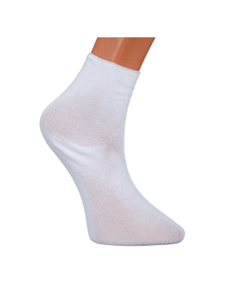  Női zokni és harisnya, 3 darabos fehér női zokni, B-3051 - Kalapod.hu