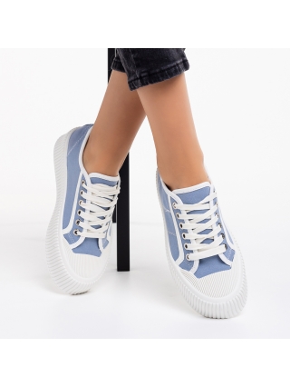 Nevaeh kék női tornacipő, textil anyagból készült - Kalapod.hu
