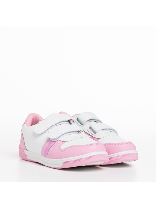 Gyerek lábbelik, Buddy rózsaszín és fehér gyerek sportcipő, műbőrből készült - Kalapod.hu