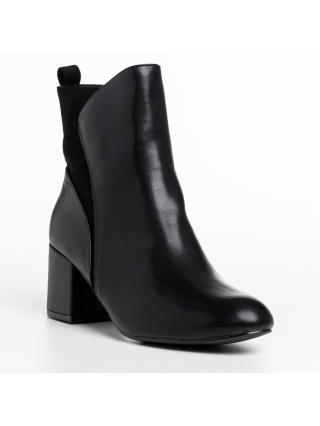 LAST SIZE, Arielle fekete női bokacsizma, műbőrből készült - Kalapod.hu
