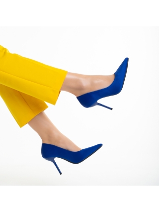 Emelda kék női cipő, textil anyagból készült - Kalapod.hu