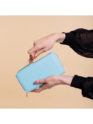Női pénztárca, Olaya kék női pénztárca, műbőrből készült - Kalapod.hu