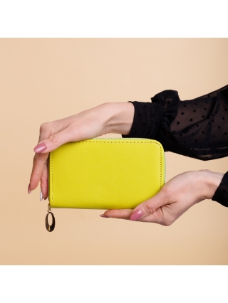 Női pénztárca, Amparo sárga női pénztárca, műbőrből készült - Kalapod.hu