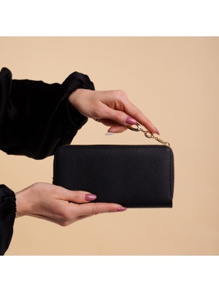 Női pénztárca, Nidia fekete női pénztárca, műbőrből készült - Kalapod.hu