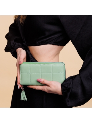 Női pénztárca, Johana zöld női pénztárca, műbőrből készült - Kalapod.hu