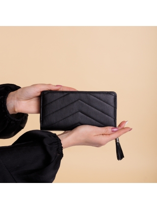 Női pénztárca, Zoraida fekete női pénztárca, műbőrből készült - Kalapod.hu