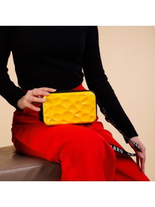Női táskák, Carlota sárga női kozmetikus táska, akrilból készült - Kalapod.hu
