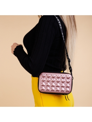 Női táskák, Santina rózsaszín női kozmetikus táska, akrilból készült - Kalapod.hu