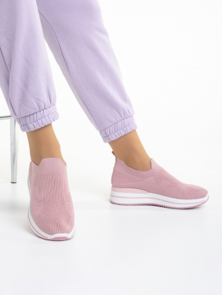 Női sportcipő, Moira rózsaszín női sportcipő, textil anyagból készült - Kalapod.hu