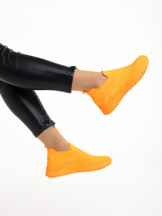Női sportcipő, Murielle narancssárga női sportcipő, textil anyagból készült - Kalapod.hu