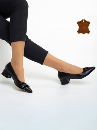 Női cipő, Marco fekete női cipő, Kamini valódi bőrből készült - Kalapod.hu
