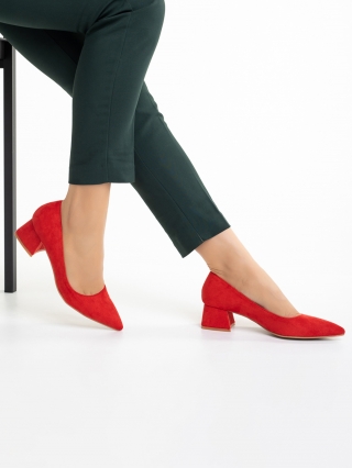 Női cipő, Cataleya piros női cipő, textil anyagból készült - Kalapod.hu