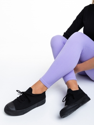 Női tornacipő, Elexia fekete női tornacipő, textil anyagból készült - Kalapod.hu