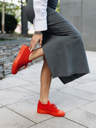 Elexia piros női tornacipő, textil anyagból készült - Kalapod.hu