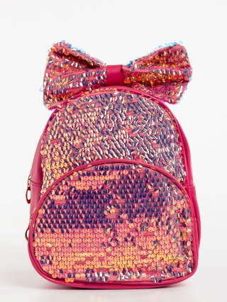 Gyerek hátizsákok, Fairy fukszia  gyerek hátizsák textil anyagból és ökológiai bőrből - Kalapod.hu