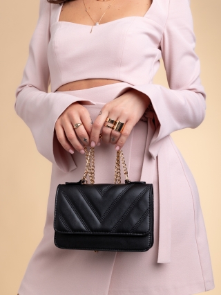 Női táskák, Louiza fekete, női, ökológiai bőr táska - Kalapod.hu