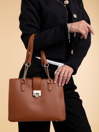 Női táskák, Piritta barna David Jones női táska ökológiai bőrből - Kalapod.hu