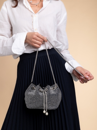 Női táskák, Akemi fekete női táska textil anyagból - Kalapod.hu