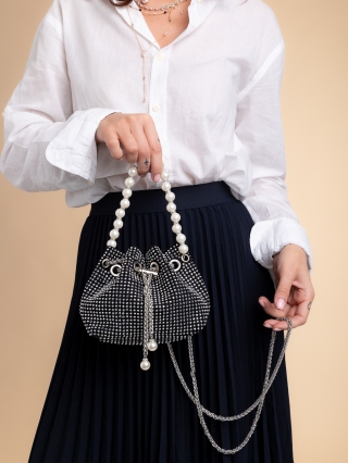 Kiegészítők, Gesine fekete női táska textil anyagból - Kalapod.hu