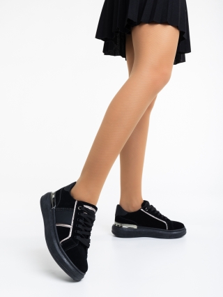 Női sportcipő, Jaylan fekete, női sport cipő,  textil anyagból - Kalapod.hu
