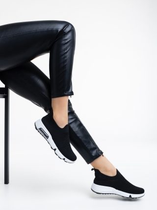Női sportcipő, Andrina fekete női sport cipő textil anyagból - Kalapod.hu