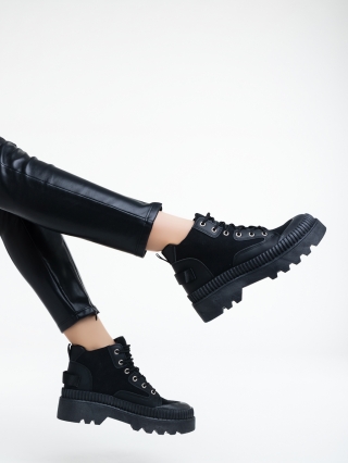Női sportcipő, Toya fekete női sport cipő ökológiai bőrből és textil anyagból - Kalapod.hu