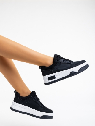 Kalli fekete női sport cipő ökológiai bőrből - Kalapod.hu