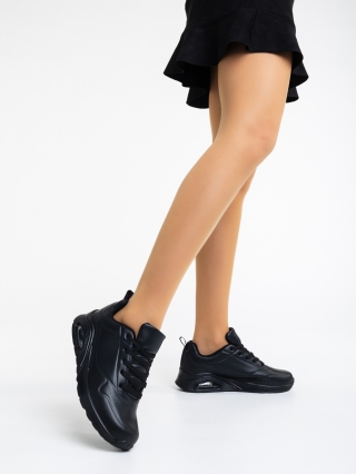 Arline fekete női sport cipő ökológiai bőrből - Kalapod.hu