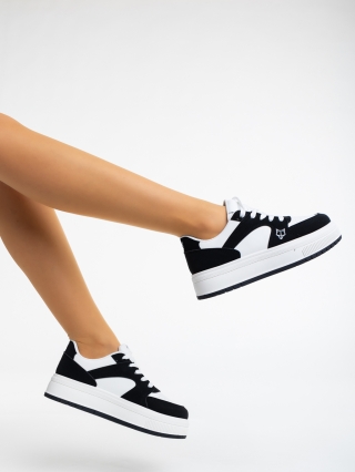 Női sportcipő, Orianne fekete női sport cipő ökológiai bőrből - Kalapod.hu