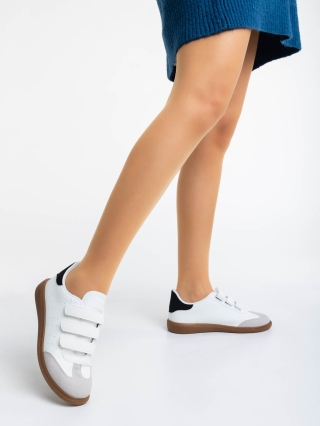 Női sportcipő, Raynor  fekete fehér női sport cipő ökológiai bőrből - Kalapod.hu